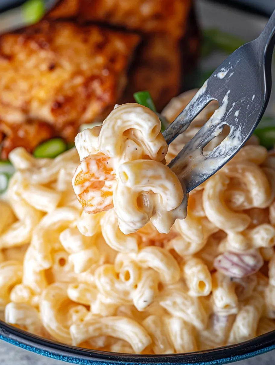 A fork is in a bowl of macaroni and cheese.
