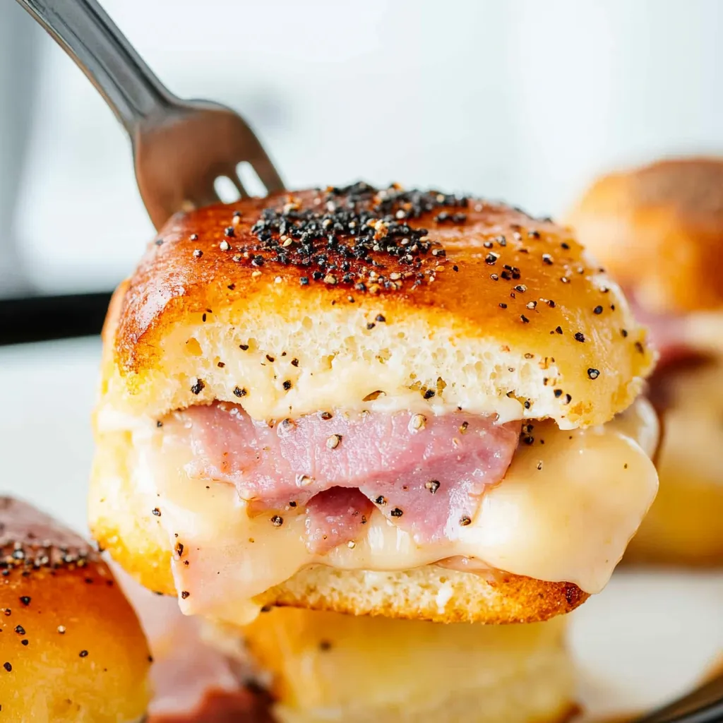 A close up of a sandwich with meat and cheese.