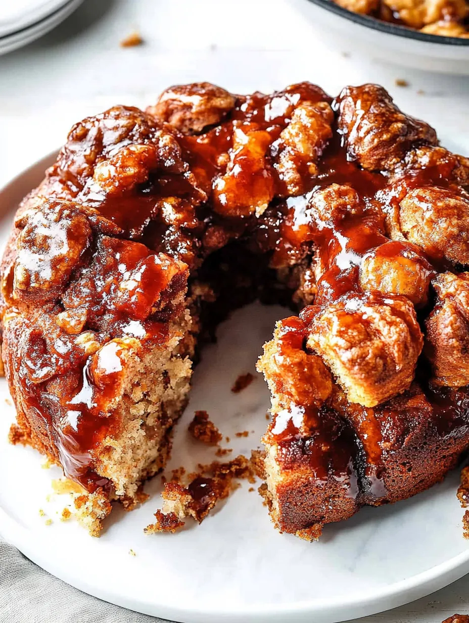A slice of cake with caramel sauce.