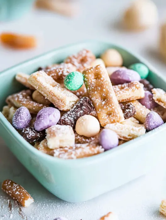 A bowl of food with a green bowl.