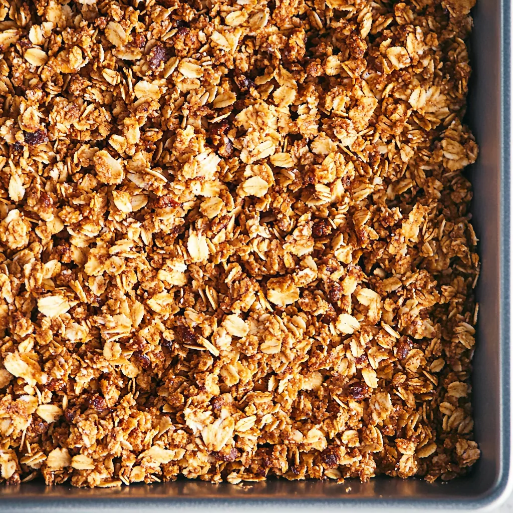 A pan of cereal with a close up of the cereal.