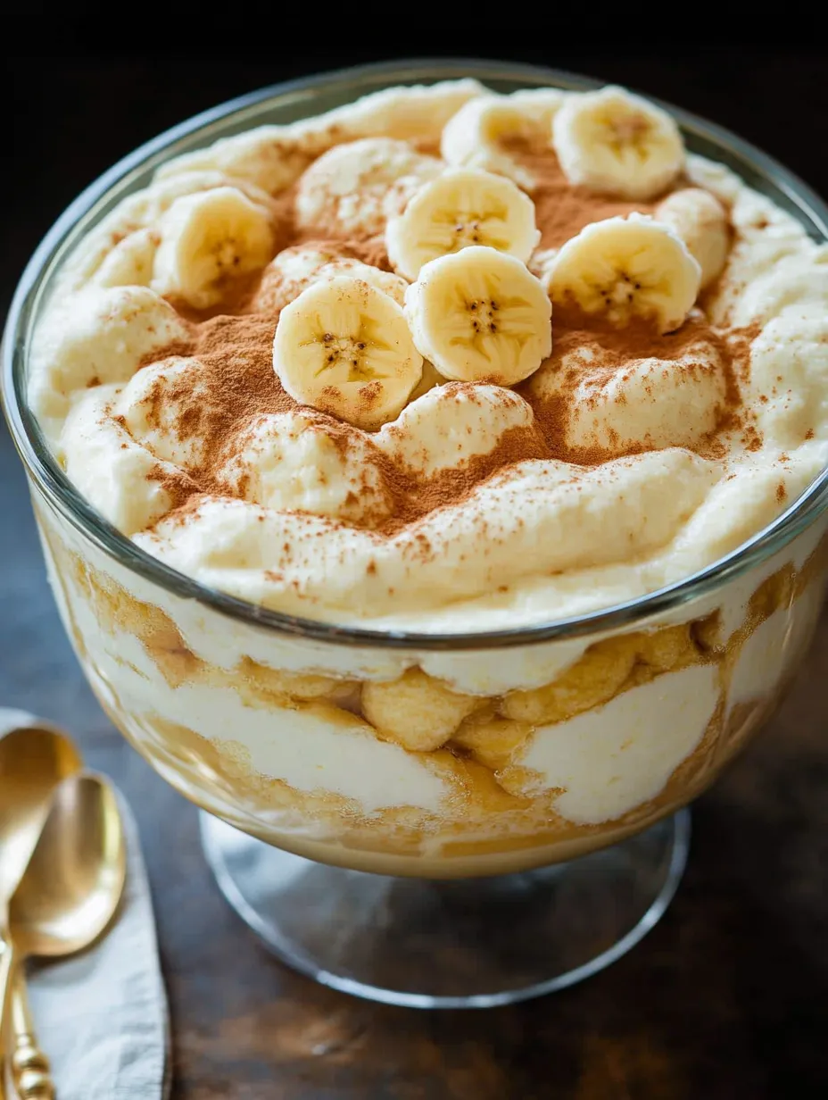 A bowl of banana cream pie.