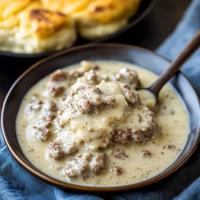 A bowl of food with a spoon in it.