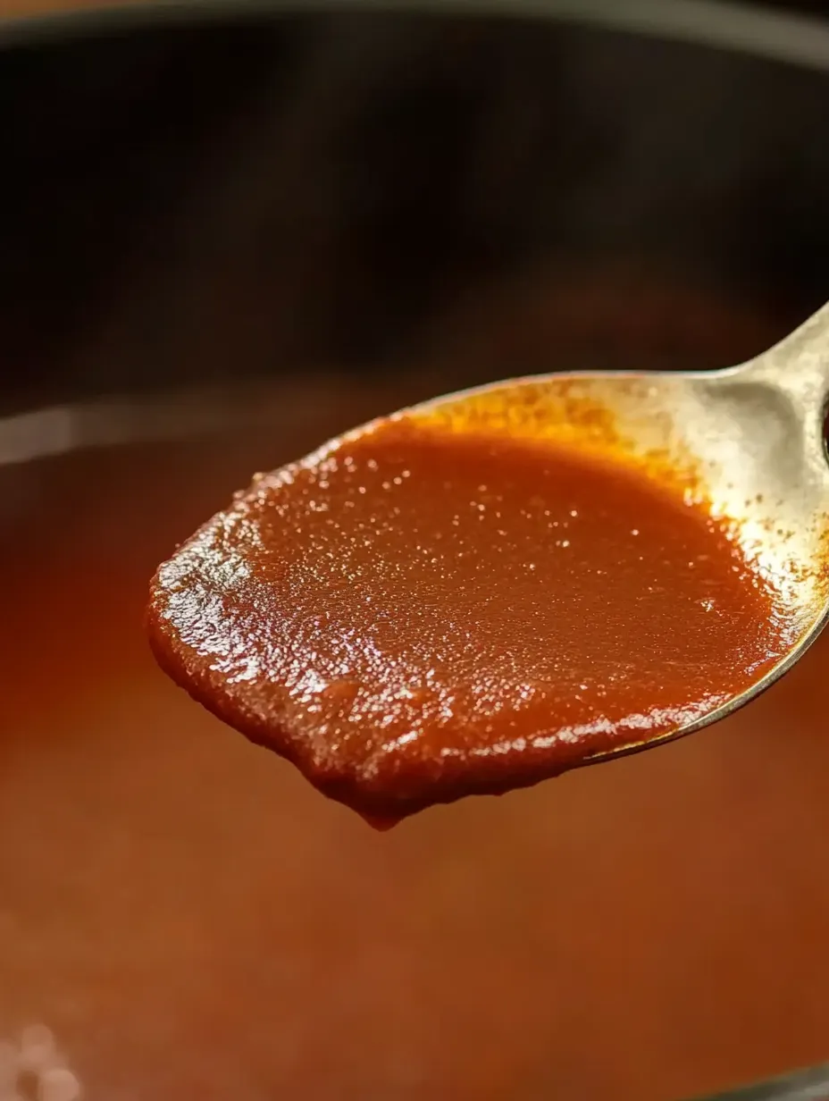 A spoonful of sauce.