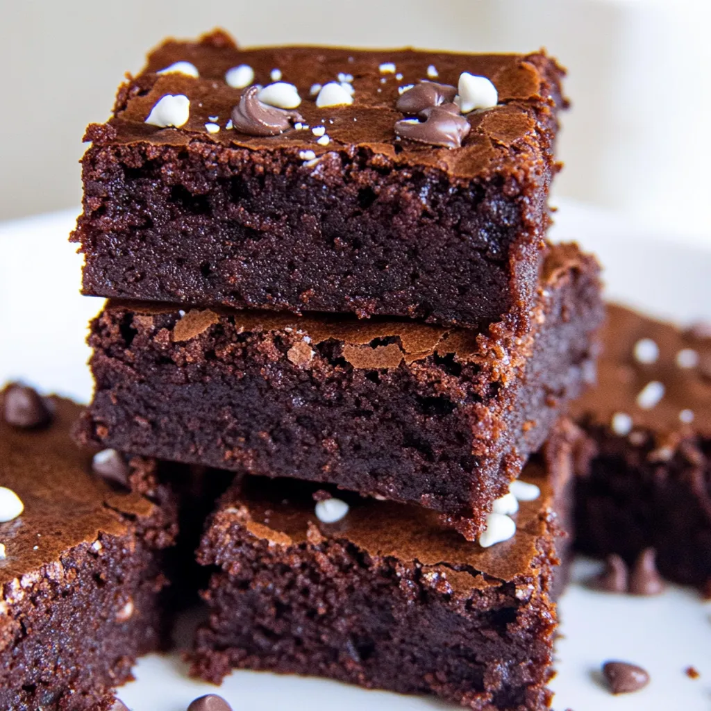A stack of chocolate cake with white frosting.