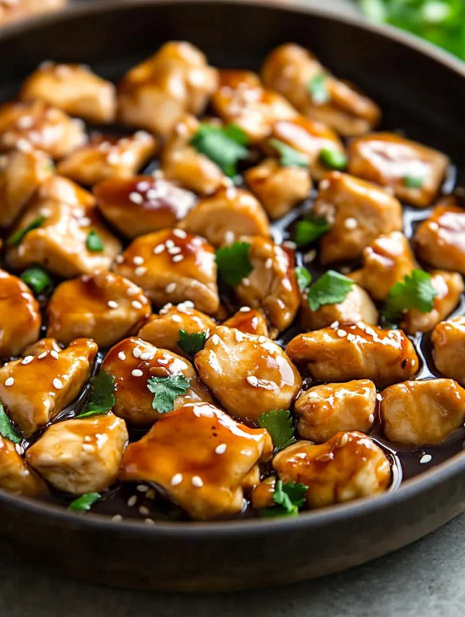 A plate of chicken with sauce.
