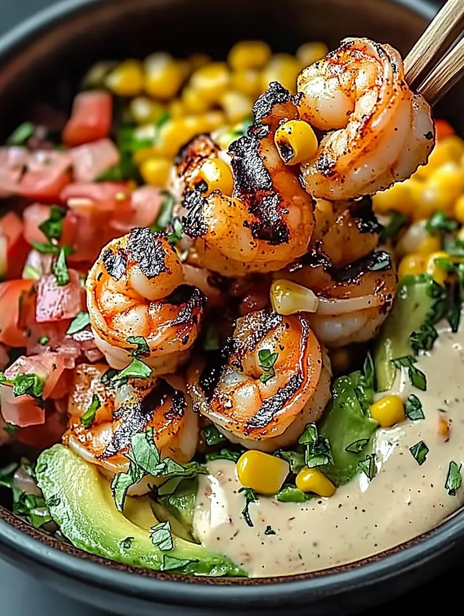 A bowl of shrimp and corn.