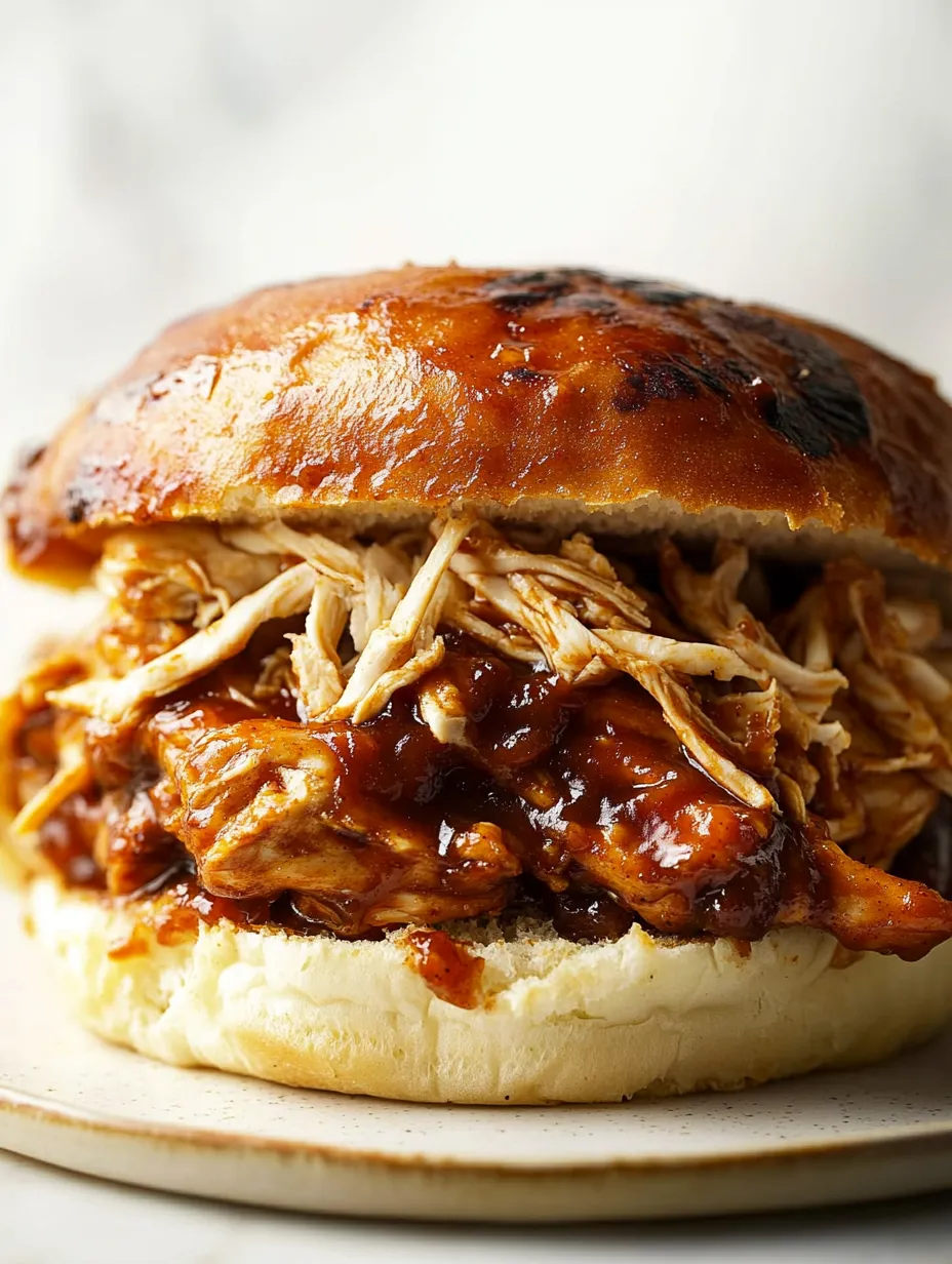 A close up of a BBQ sandwich.
