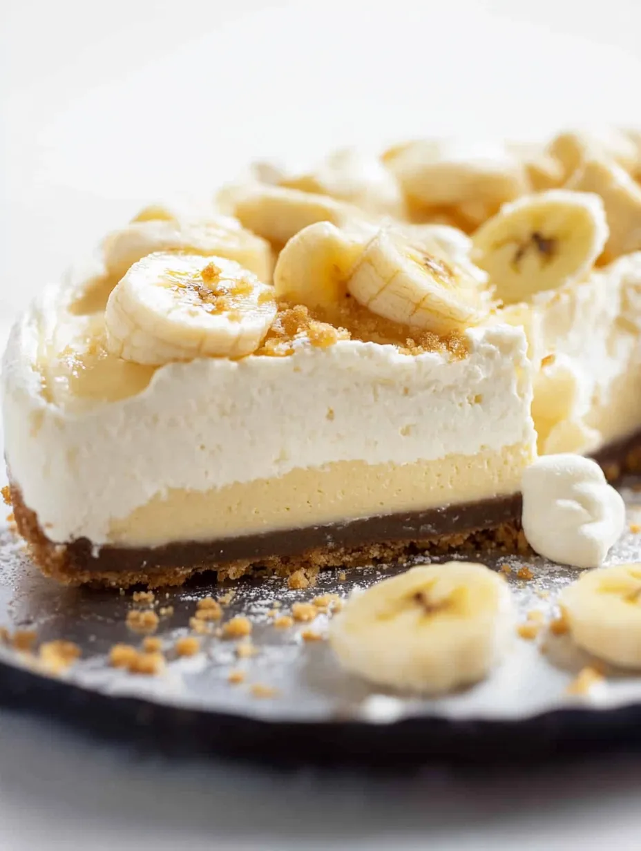 A slice of banana cream pie.