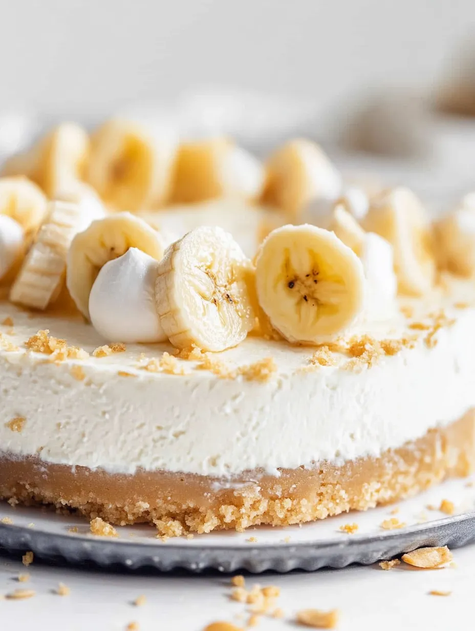 A slice of cake with bananas and whipped cream.