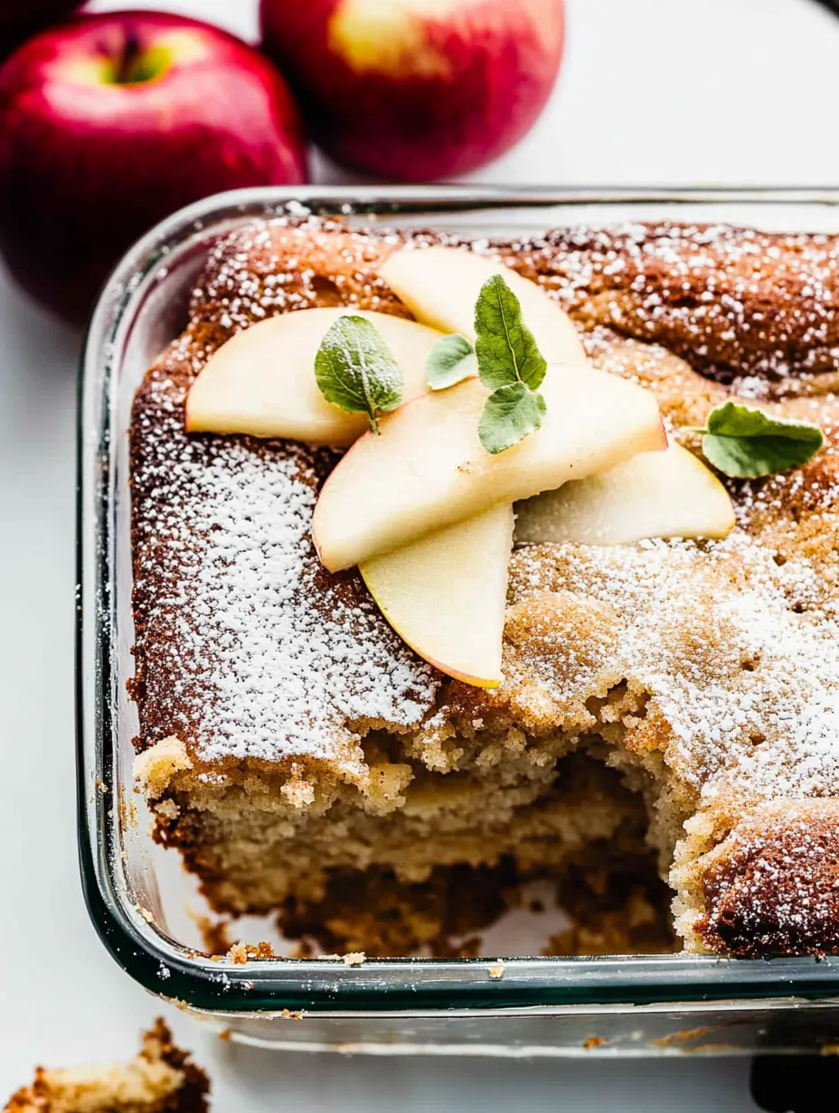 A slice of apple pie with a green leaf on top.