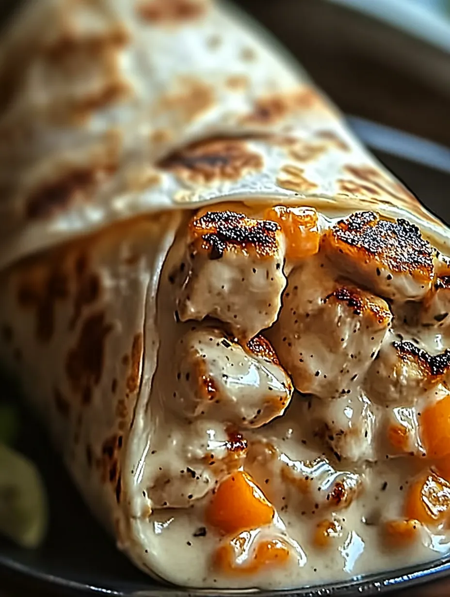 A burrito with meat and cheese.