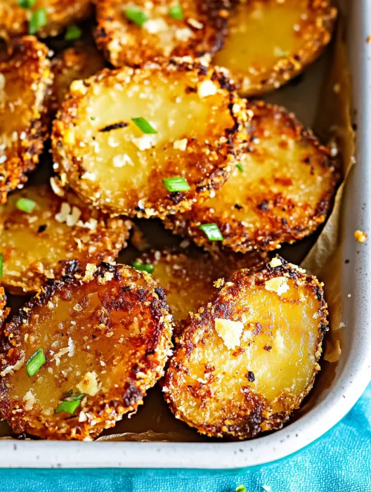 A plate of fried potatoes with seasoning.