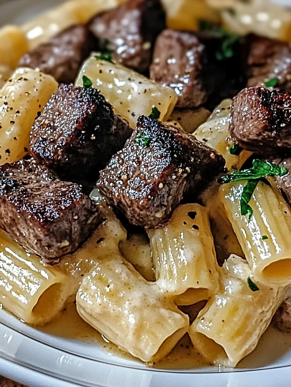 A plate of pasta with meat and cheese.