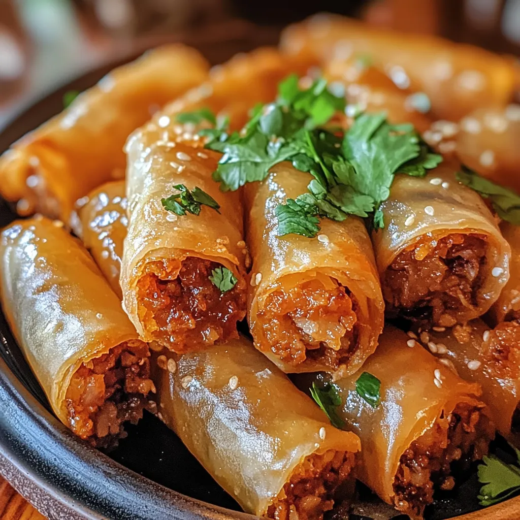 A plate of food with a green garnish.