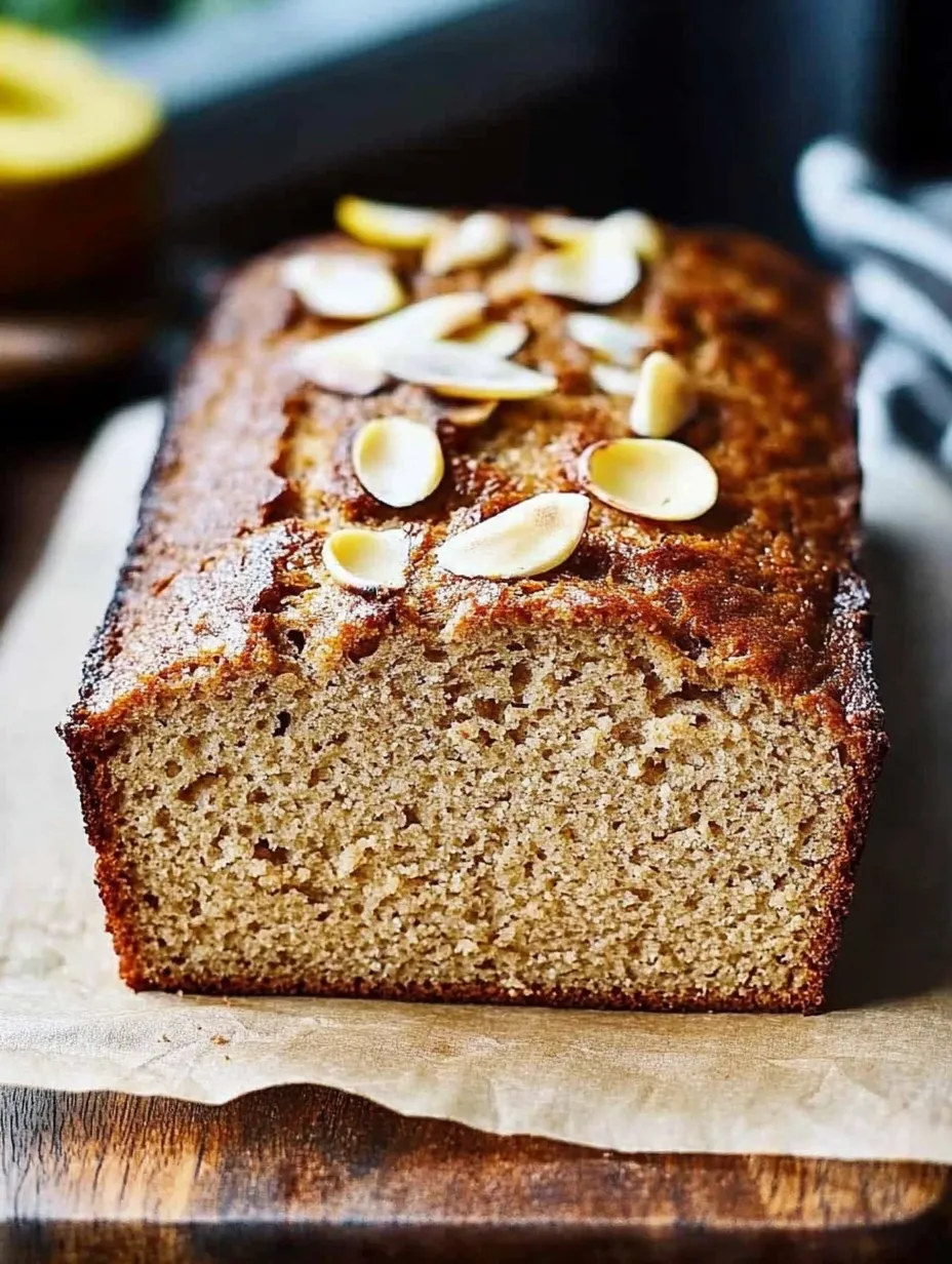 A loaf of bread with almonds on top.