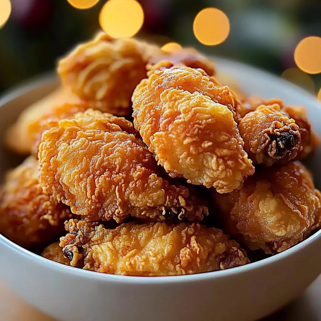 A bowl of fried chicken.