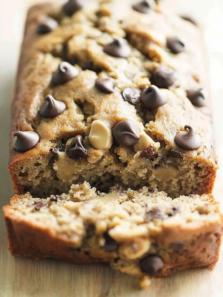 A slice of chocolate chip bread.