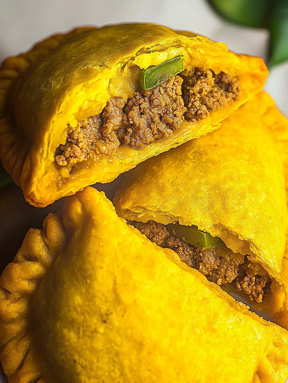 Two pieces of meat filled pastry.