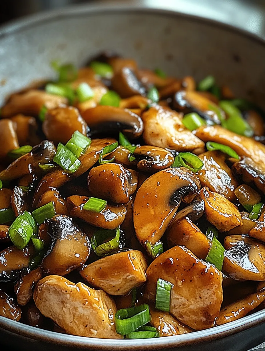 A bowl of mushrooms with green onions.