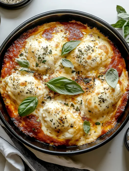 A bowl of food with cheese and spinach.