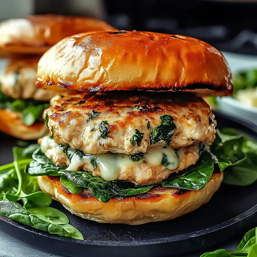 A burger with greens and cheese.