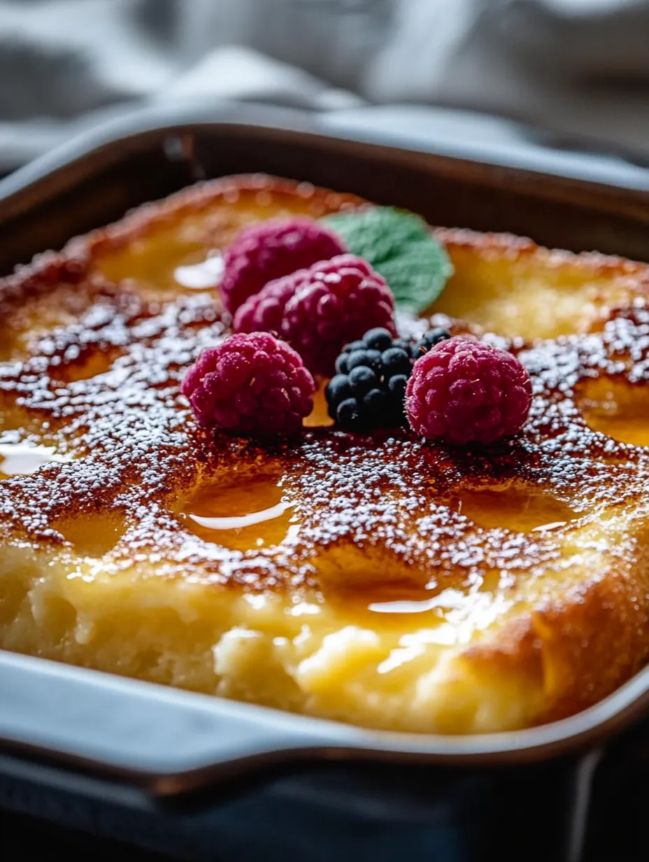 A dessert with berries on top.