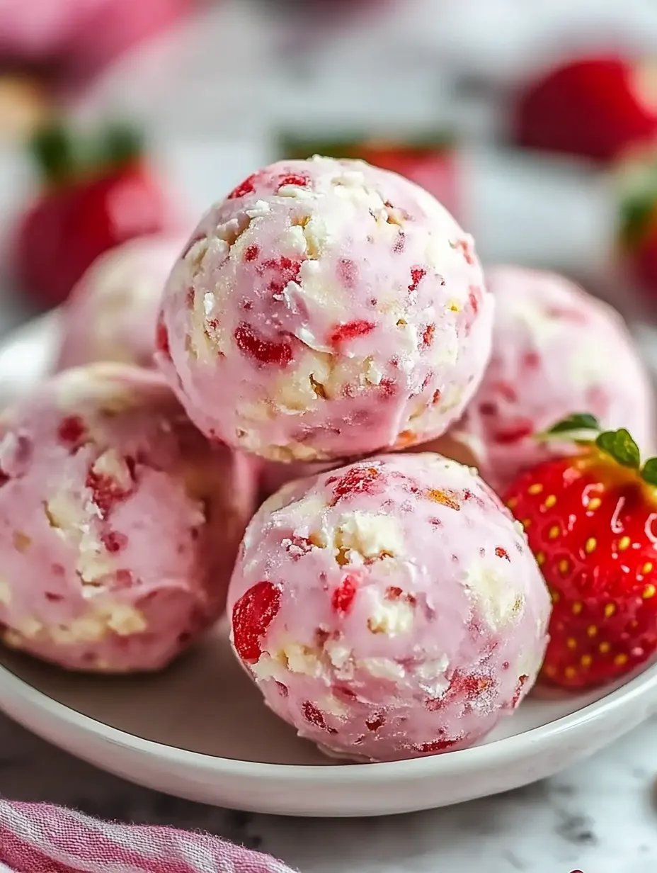 A bowl of pink and red balls.