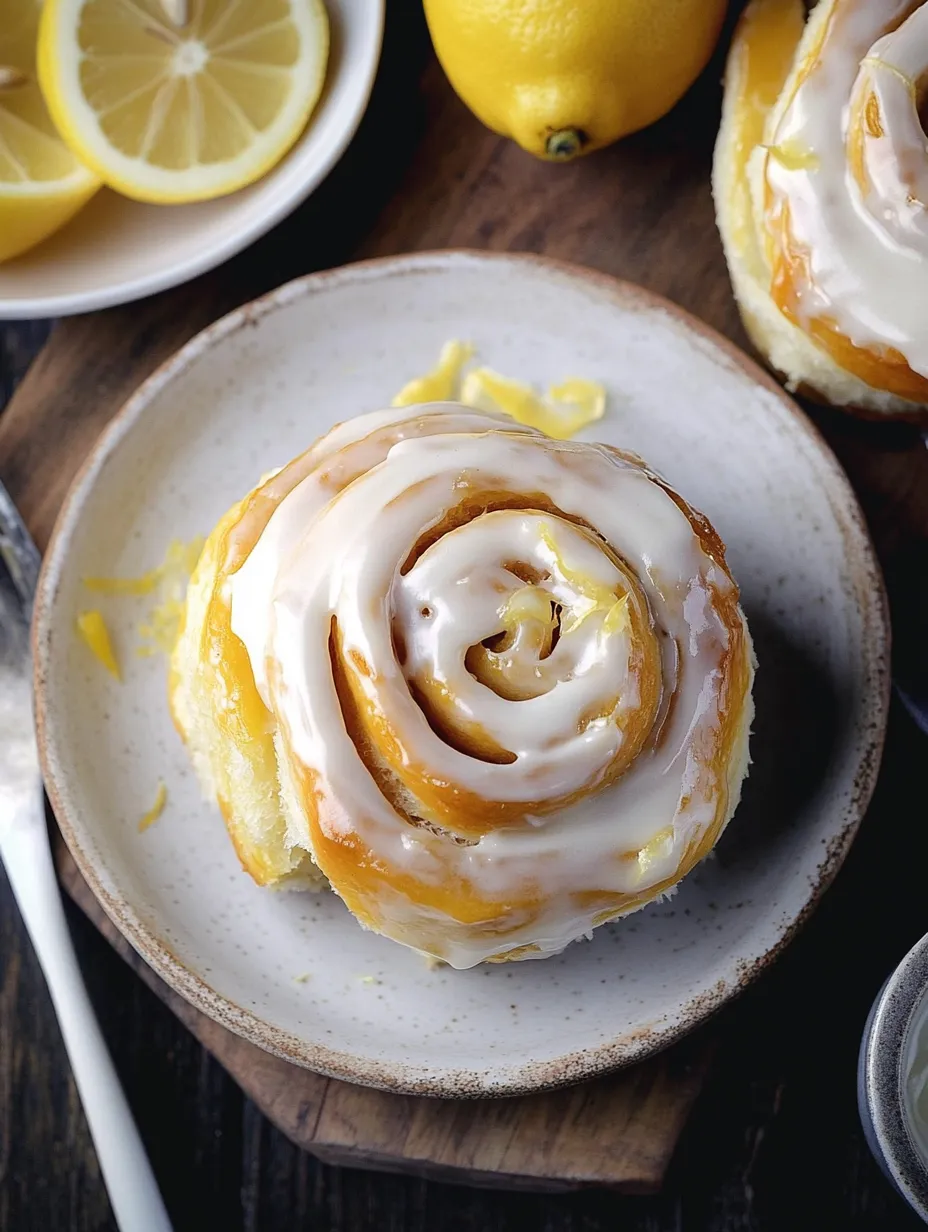 A plate of food with a roll and lemon.