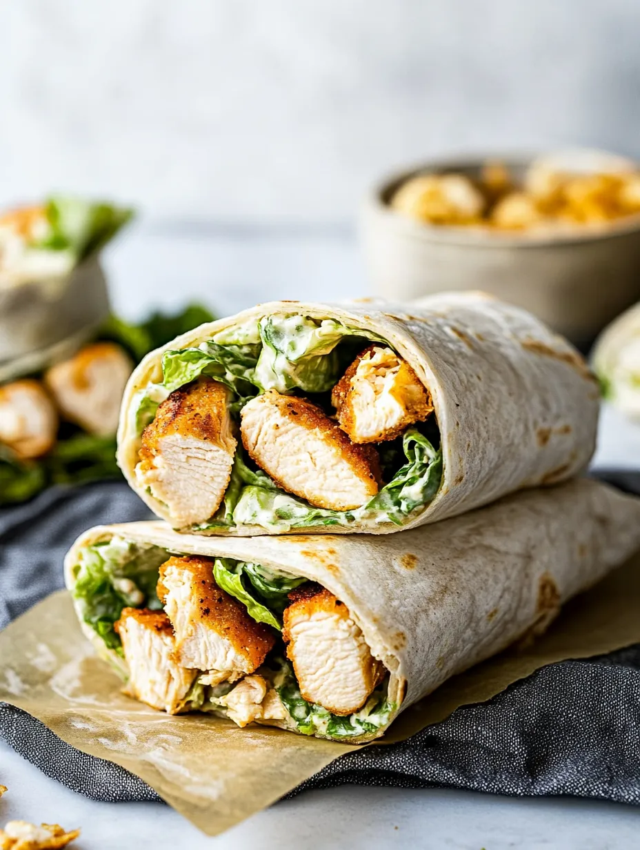 A chicken wrap with lettuce and cheese.
