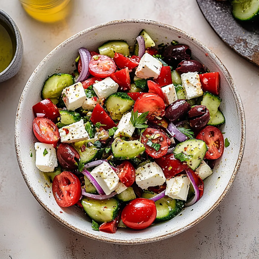 A bowl of vegetables with feta cheese.