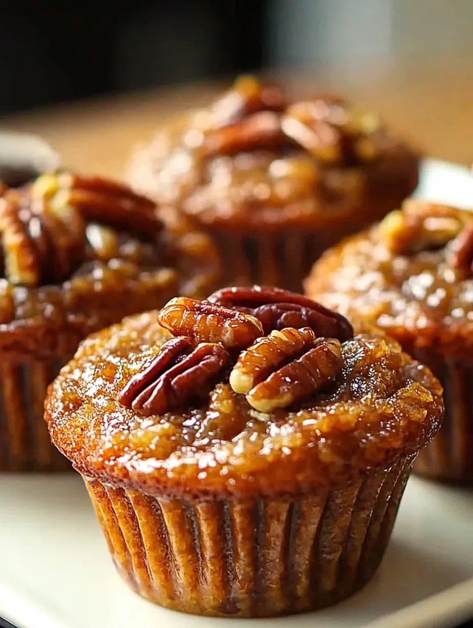 A plate of pecan muffins.