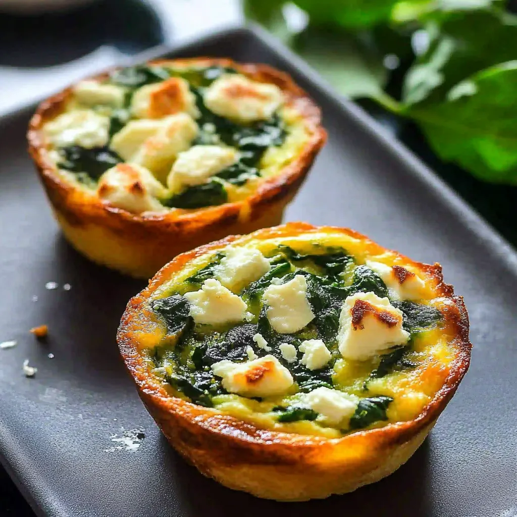 Two small green and white pies on a plate.