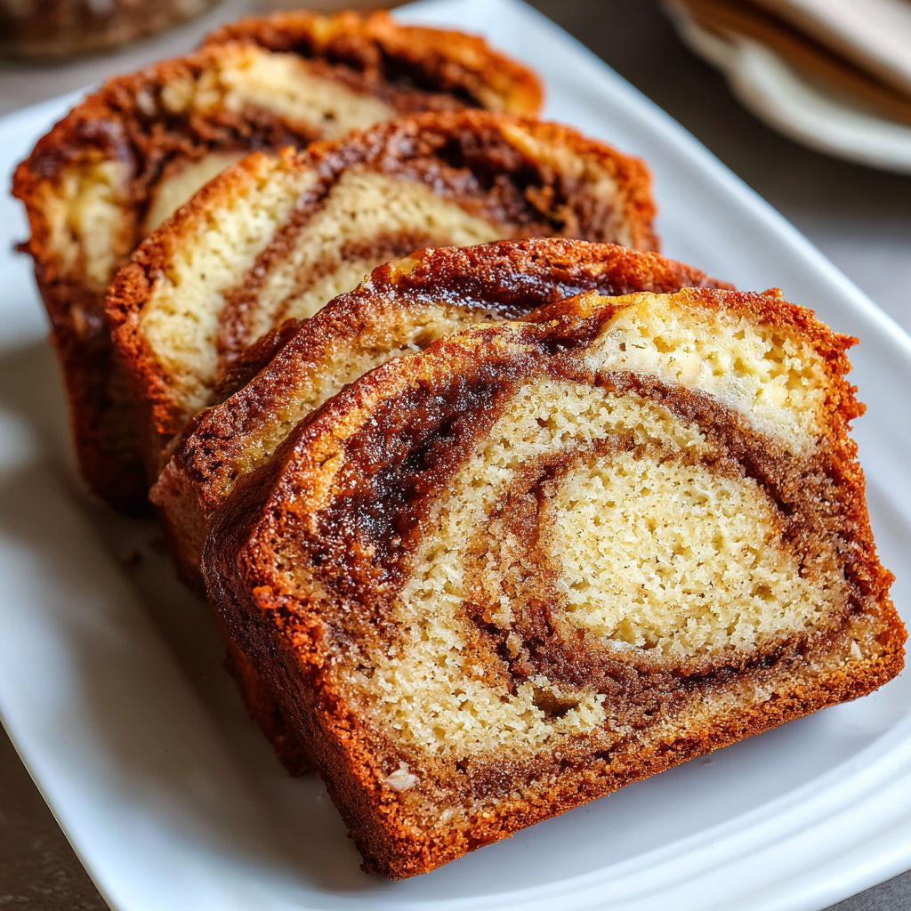A slice of cake with a swirl pattern.