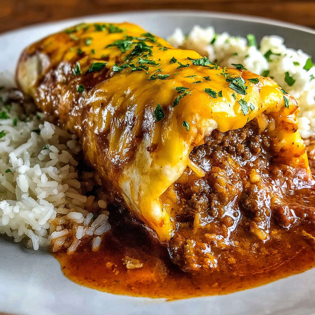 A plate of food with rice and meat.