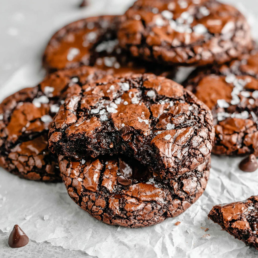 A close up of a chocolate browkie.