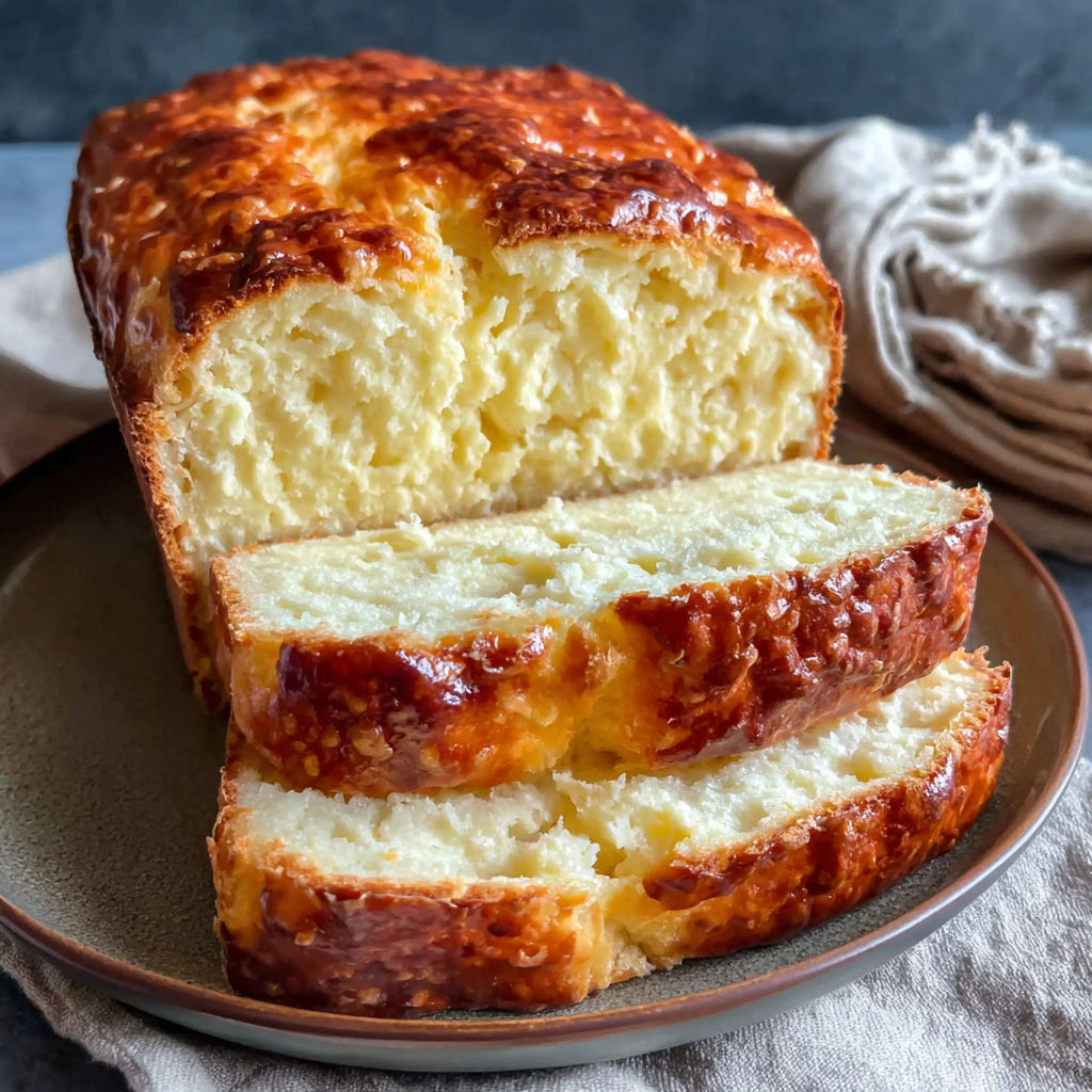 A slice of bread with a towel on the side.