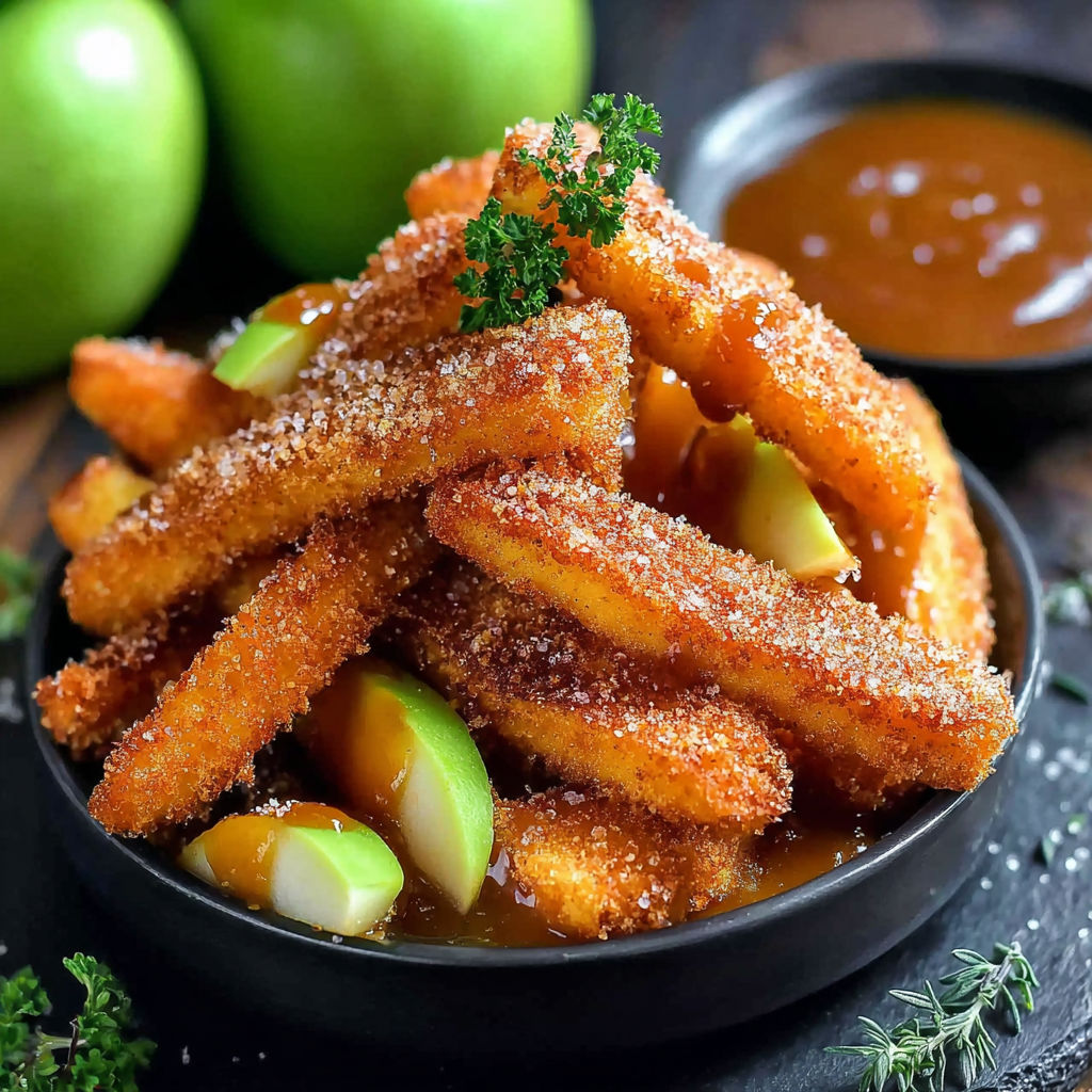 A bowl of sweet air fryer churro bites.