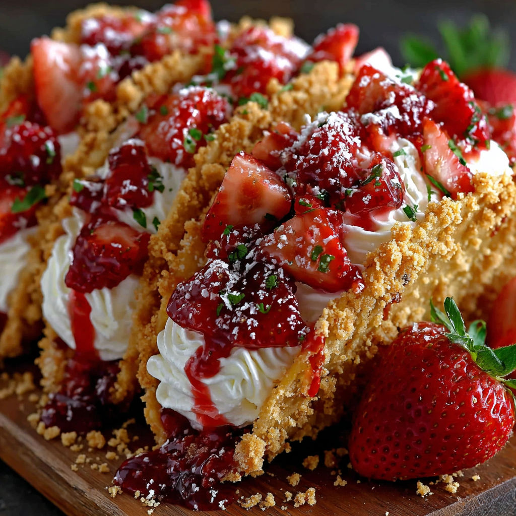 A dessert with strawberries and whipped cream.
