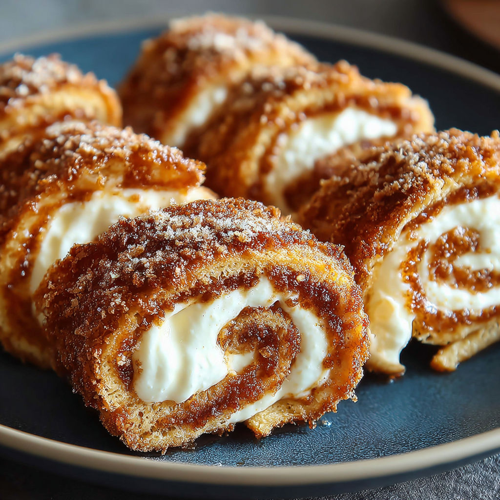 A plate of food with a swirl pattern.