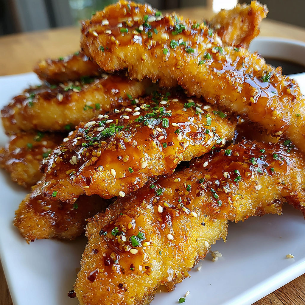 Air fryer honey butter garlic chicken tenders.