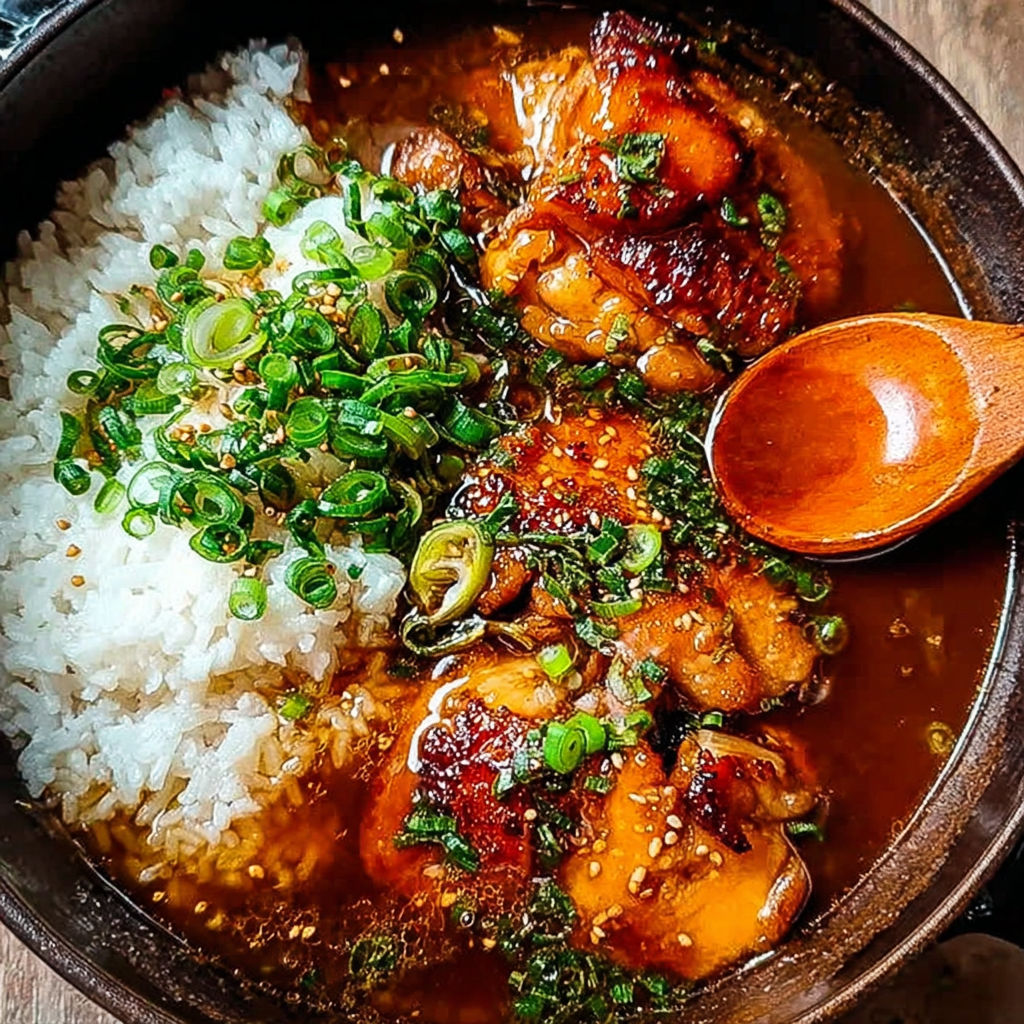 A bowl of food with rice and meat in it.