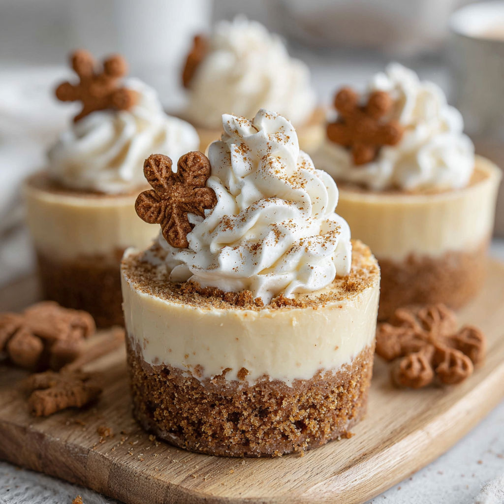 Three small desserts with white whipped cream and cinnamon on top.