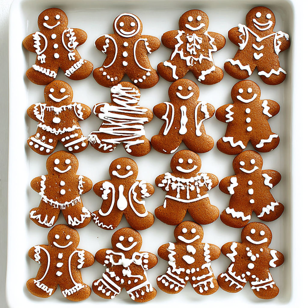 Gingerbread cookies with smiles on them.