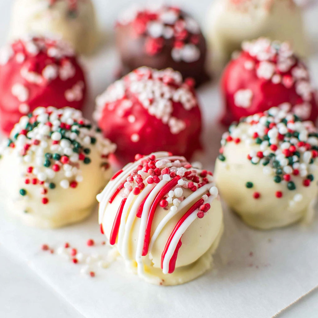 A plate of sugar cookie truffles.