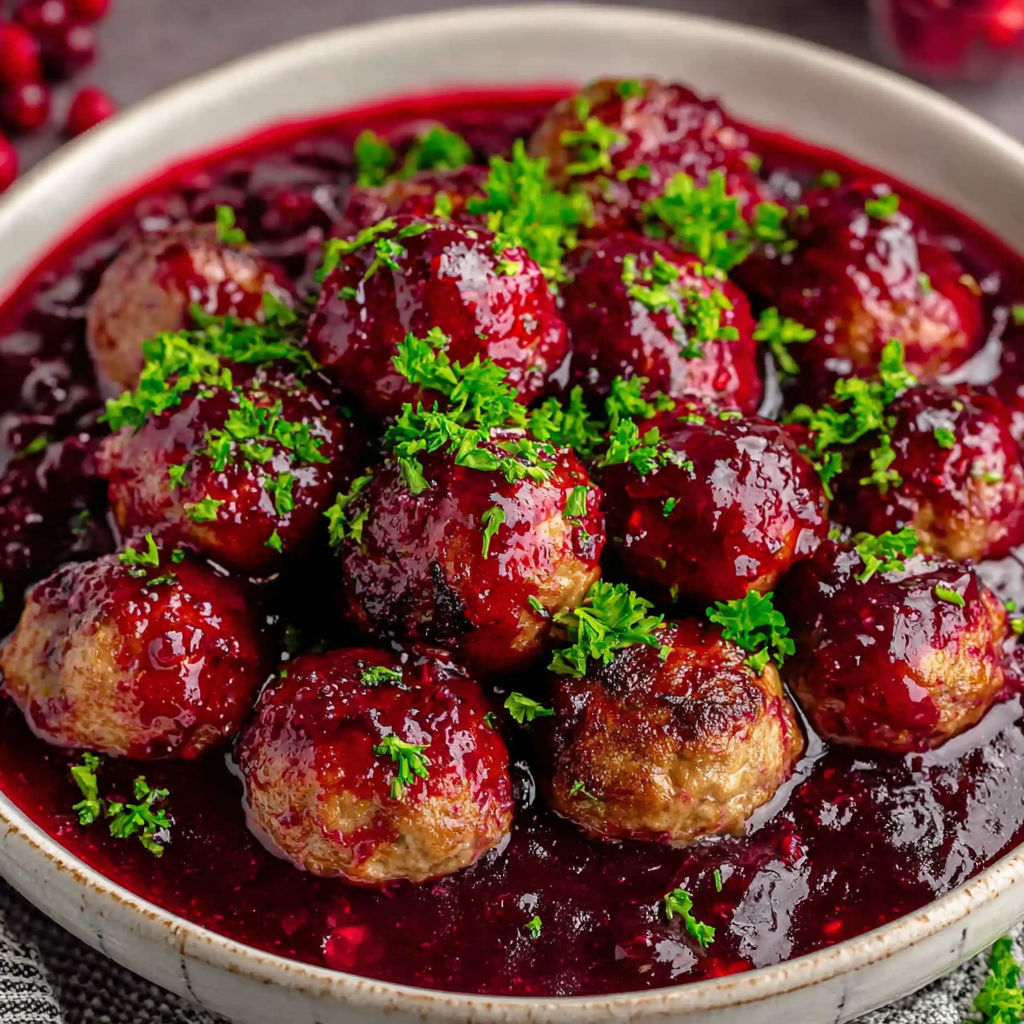 A bowl of red sauce with meatballs in it.