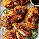 Baked crunchy hot honey chicken.