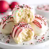 A plate of sugar cookie truffles.