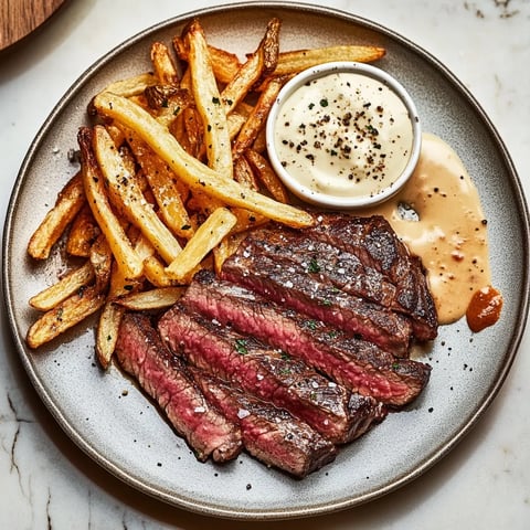 A plate of steak and fries.