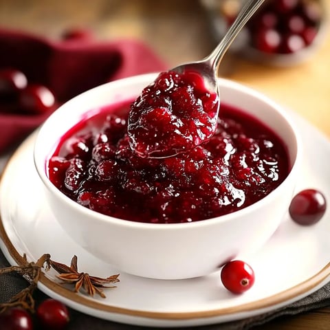 A spoon in a bowl of red jello.